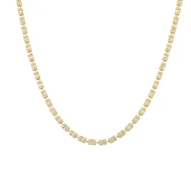 10K GOLD LADIES BAGUETTE DIAMOND CHAIN 4.61 CT