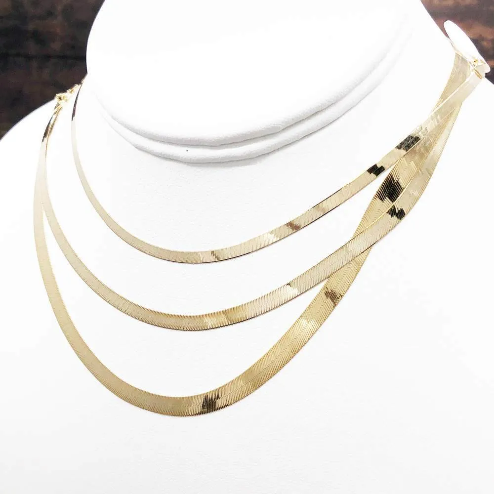 10K Yellow Gold Herringbone Chain