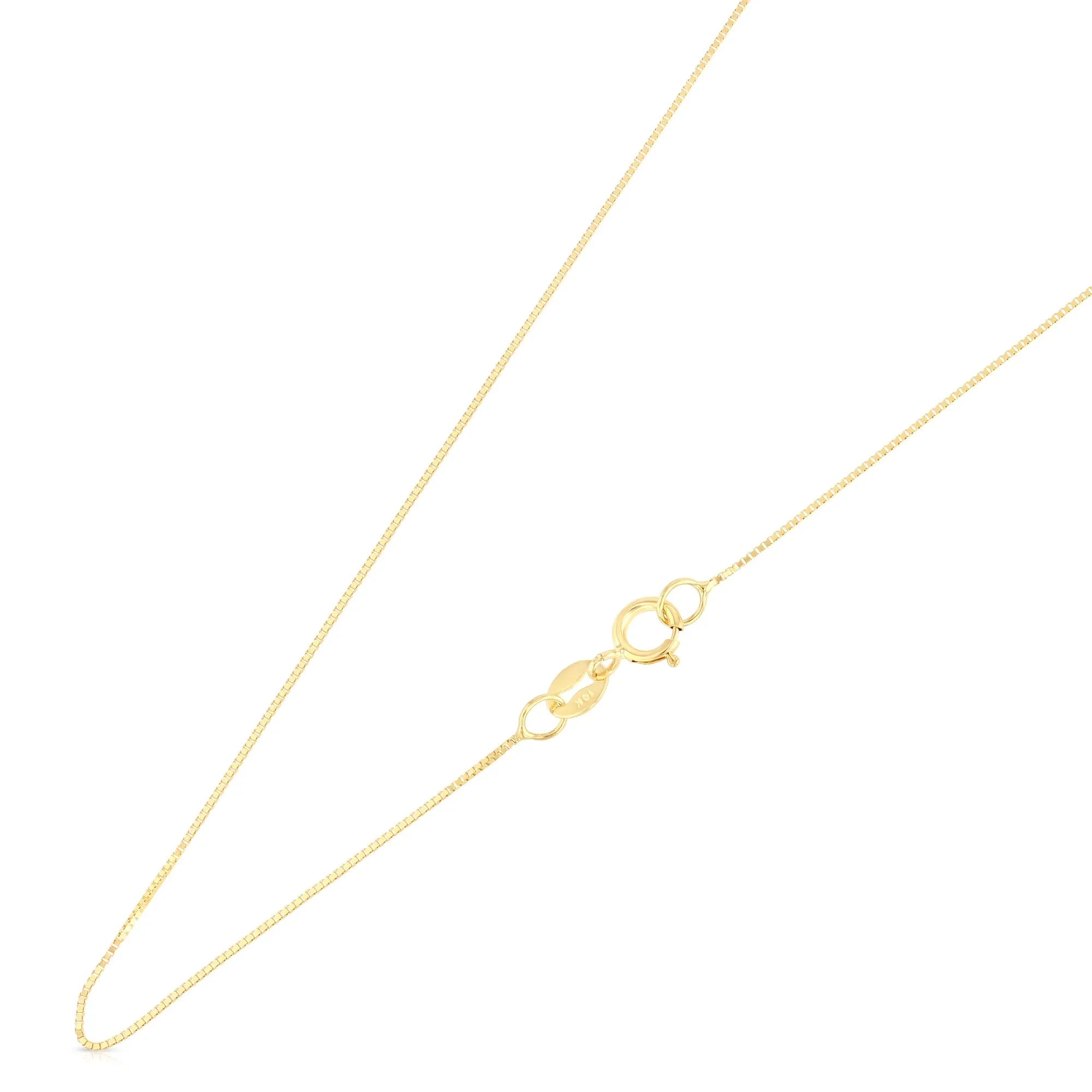 14K Gold 0.5mm Box Chain