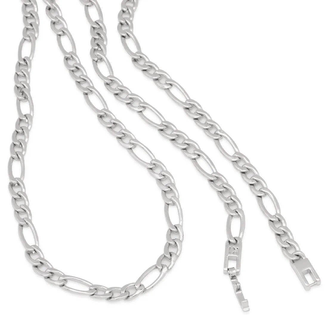 5mm Figaro Chain Choker Set