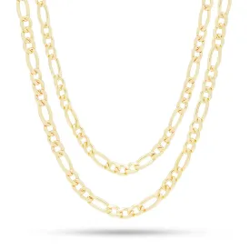 5mm Figaro Chain Choker Set