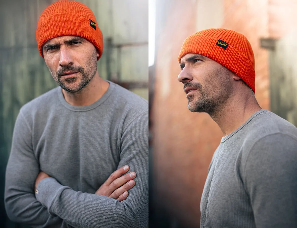 &SONS New Watchcap Beanie Orange