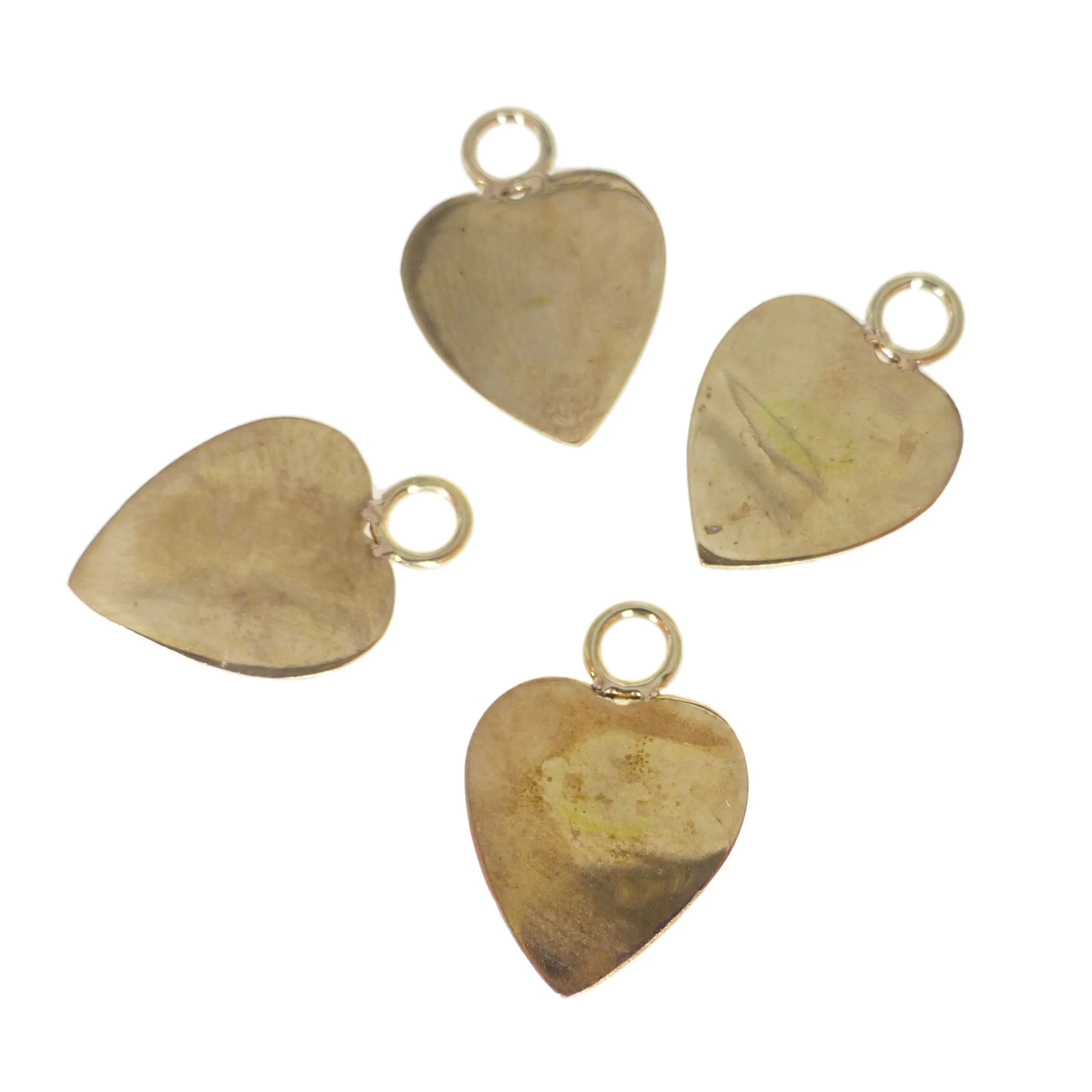 Antique Rolled Gold Enamel Heart Charm