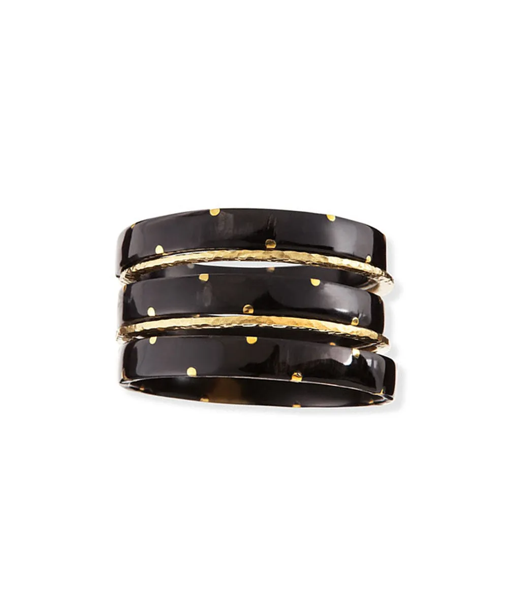 Ashley Pittman Makali Bangle Set Dark Horn