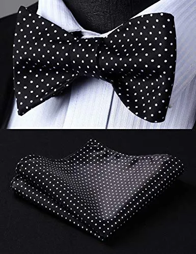 Black Polka Dot Bow Tie Set HDNX05