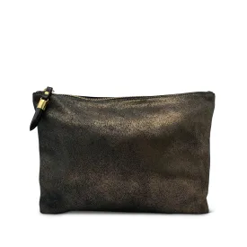 Bronze Distressed Medium Pouch