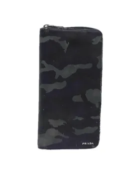 Camouflage Saffiano Leather Long Wallet with Guarantee Card