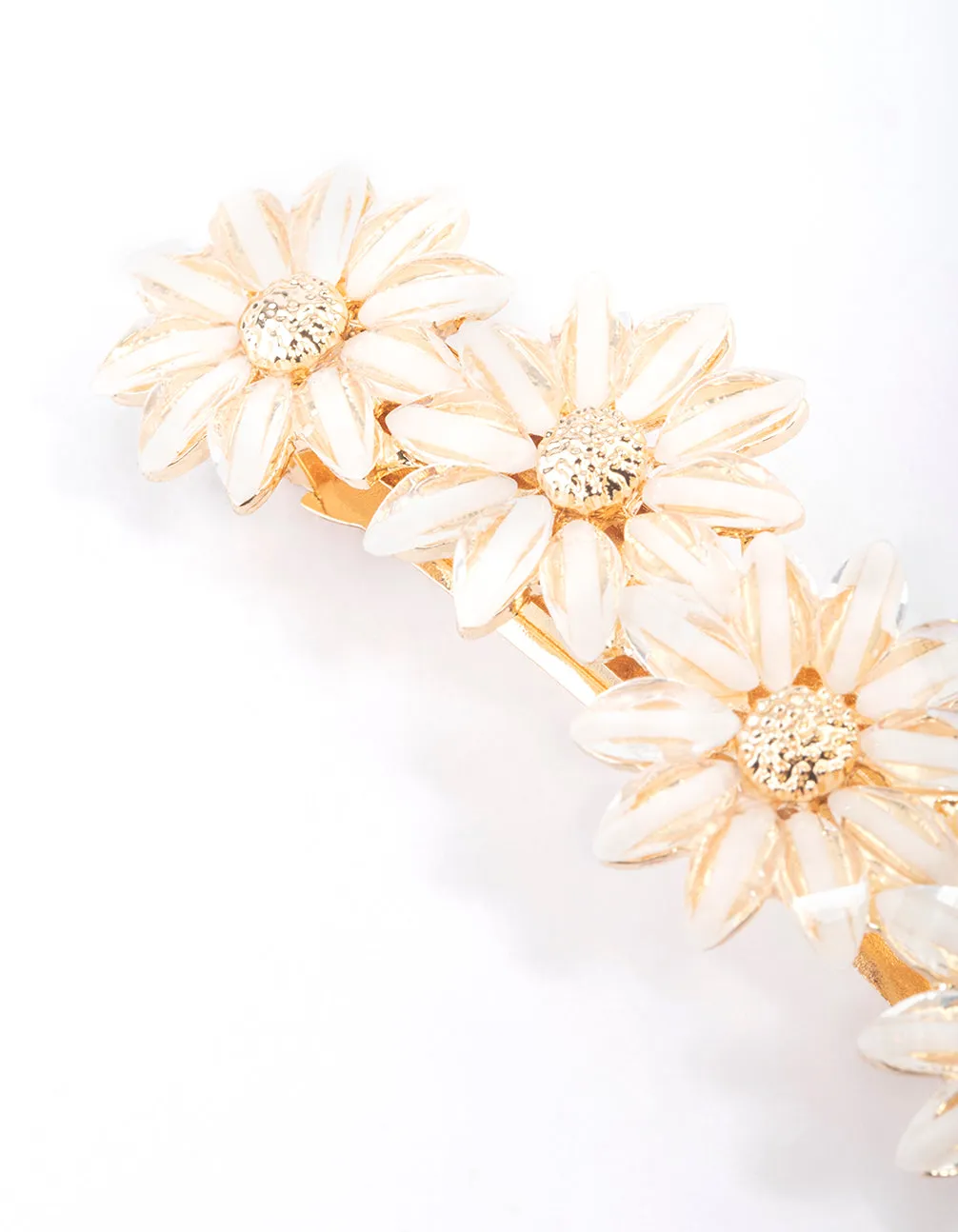 Gold Daisy Flower Clip