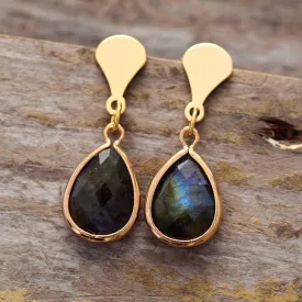 'Guriyan' Labradorite Drop Earrings