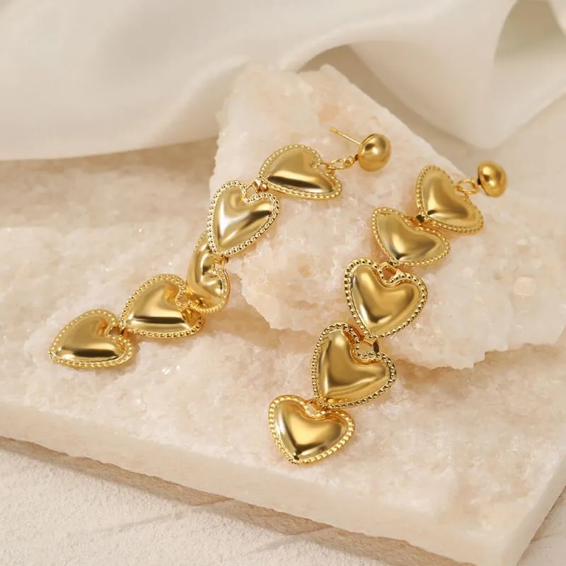 Heart Drop Earrings