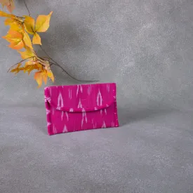 Ikat Clutch Dark Pink