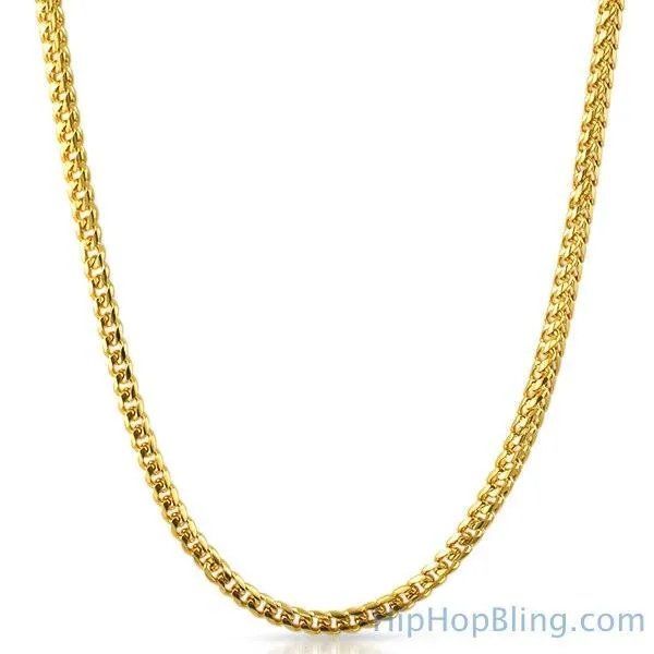 IP Gold 4MM Miami Franco Chain 316L Stainless Steel