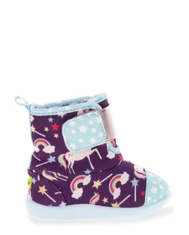 Kids Unicorn Dreams Baby Boot - Purple