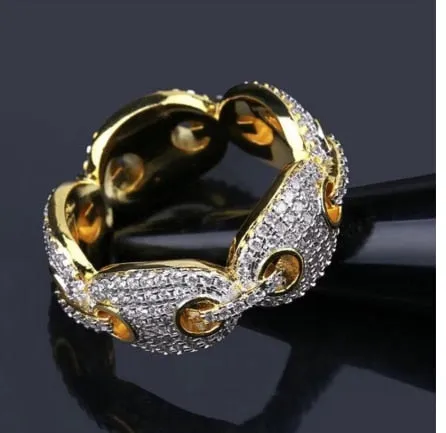 Luxury Male Female Wedding Zircon Stone Ring Crystal Gold Plt Rings Punk for Women Men East Cubic Dubai Jewelry Dropshipping