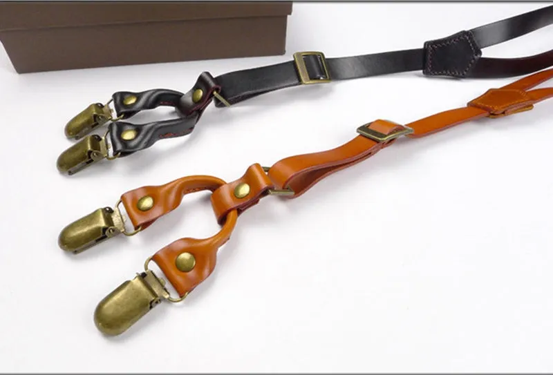 Mens Leather Suspenders,Fashion Suspenders,Birthday Gift