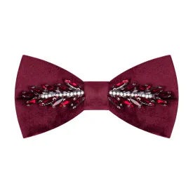 Men's Witty Crystal Velvet Bow Tie