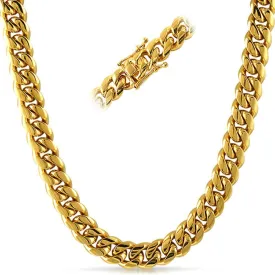 Miami Cuban 3X IP Gold Stainless Steel Chain 12MM