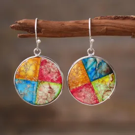 Miinaa Colourful Jasper Drop Earrings