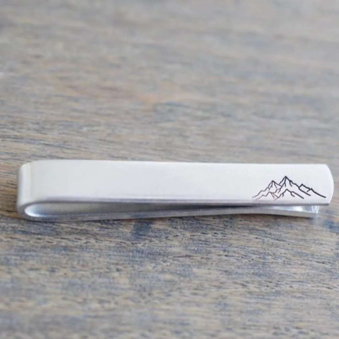 Mountain Silver Tie Bar