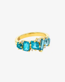 Nadima Blend Aqua Ombre Ring