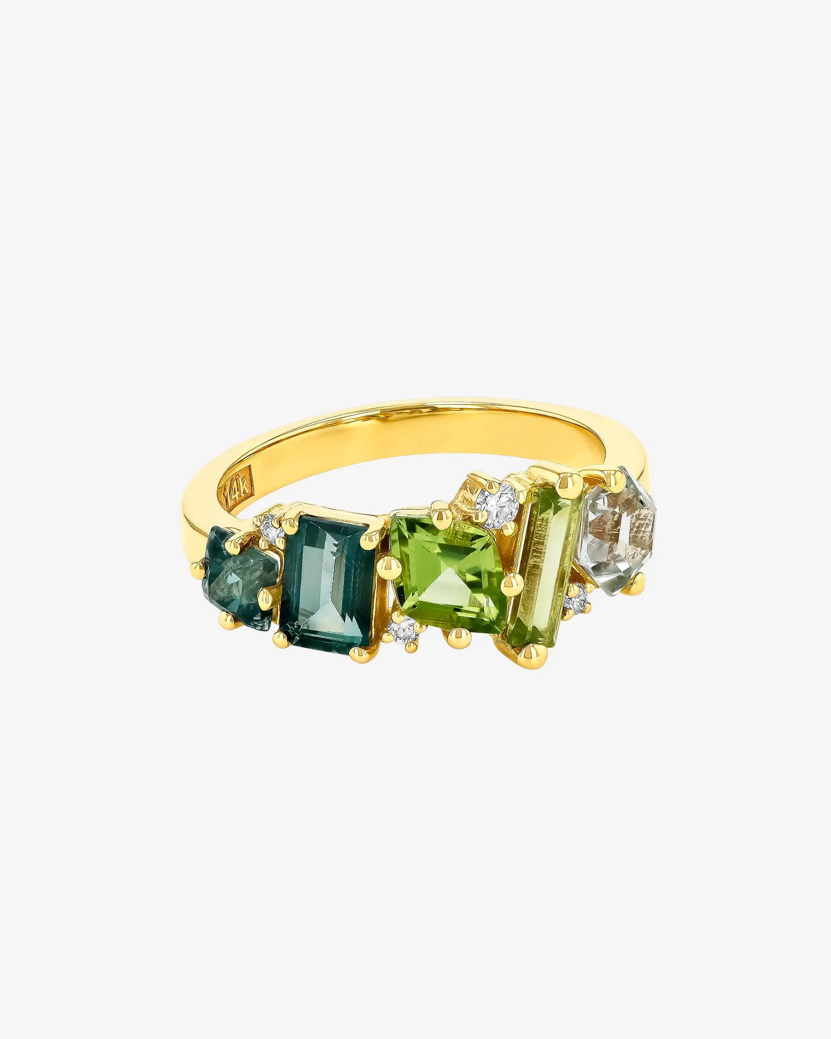 Nadima Blend Green Ombre Ring