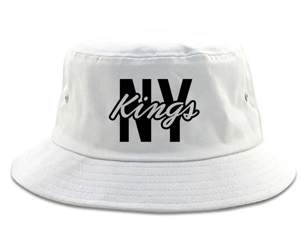 New York Blue Script Streetwear Bucket Hat