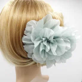 organza flower hair claw, big flower hair claw for women