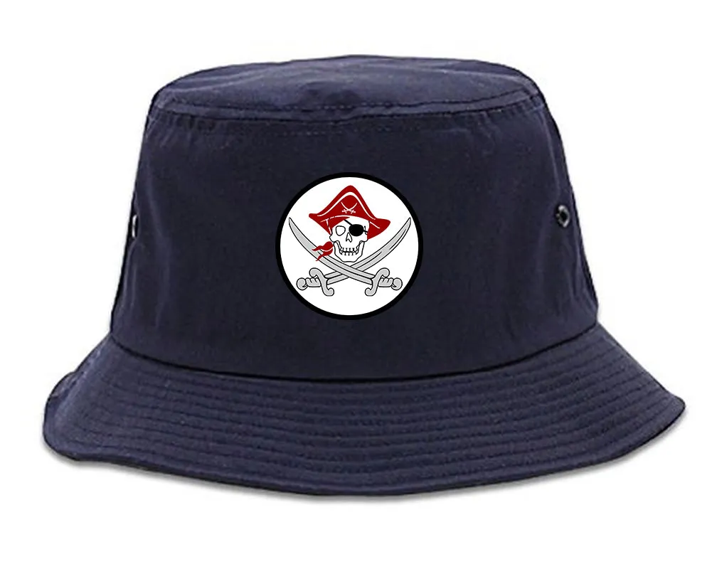 Pirate Captain And Swords Mens Bucket Hat