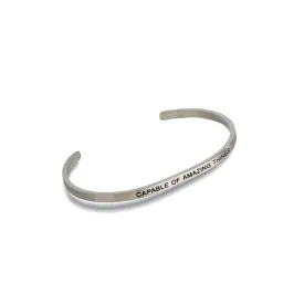 "Capable Of Amazing Things" Silver Embracelet