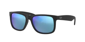 RAY BAN JUSTIN RUBBER BLACK | BLUE MIRROR