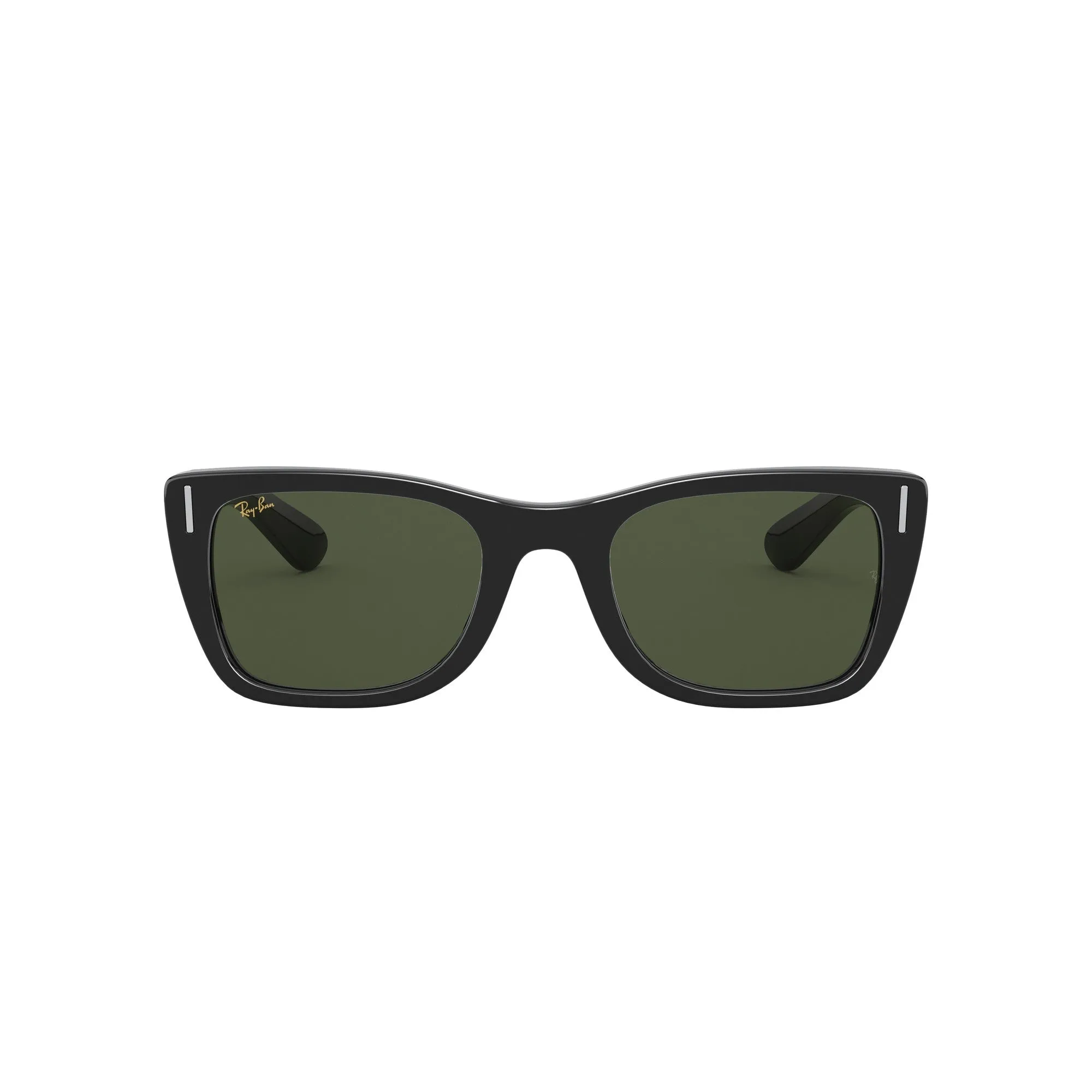 Ray Ban Polished Black Sunglasses with Green Classic Lenses-RB_2248_901/31_52mm