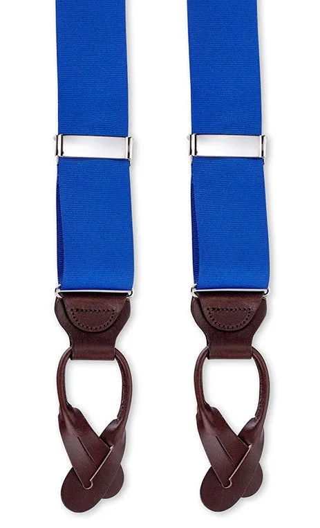 Solid Royal Blue Suspenders - E4584