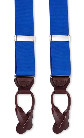 Solid Royal Blue Suspenders - E4584