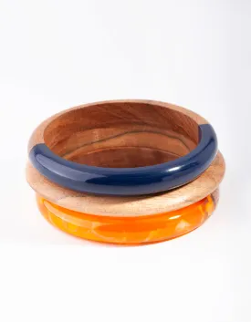 Wooden Spliced Bangle Pack